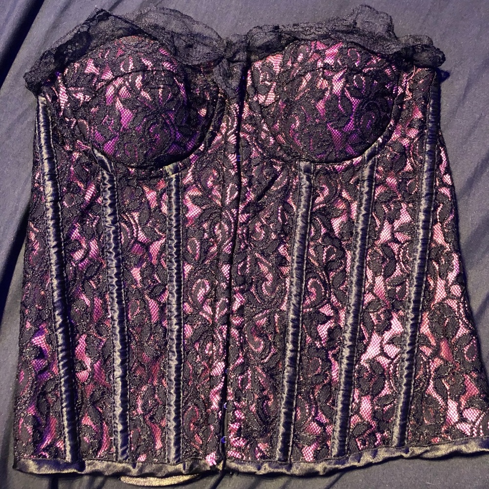 YK2LA pink with black lace corset (XS)